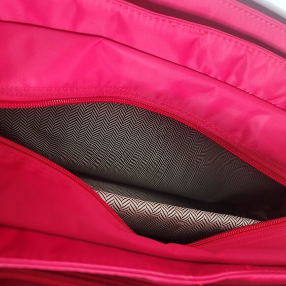 Travelsmith RED Large Bag Oversized Tote Computer Bag 18" Express Travel Tote - Picture 7 of 8